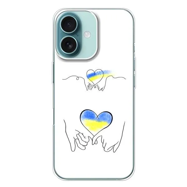 Чохол з принтом «Мир Україні» для iPhone 16 Plus