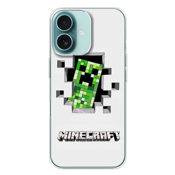 Чохол з принтом «кріпер Майнкрафт» для iPhone 16 Plus Чохол з принтом «кріпер Майнкрафт» для iPhone 16 Plus