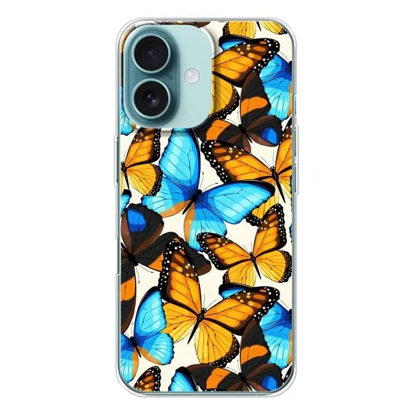 Чохол з принтом «Яскраві метелики» для iPhone 16 Plus Чохол з принтом «Яскраві метелики» для iPhone 16 Plus
