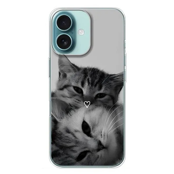 Чохол з принтом «Пара котів» для iPhone 16 Plus Чохол з принтом «Пара котів» для iPhone 16 Plus