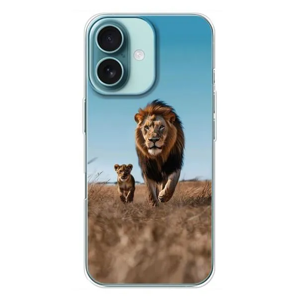Чохол з принтом «Мусафа та Сімба» для iPhone 16 Plus Чохол з принтом «Мусафа та Сімба» для iPhone 16 Plus