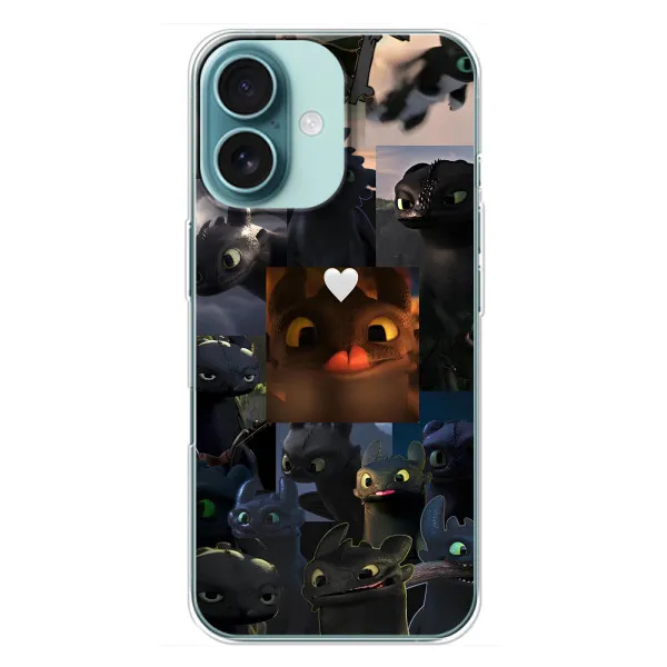 Чохол з принтом «Дракон колаж» для iPhone 16 Plus