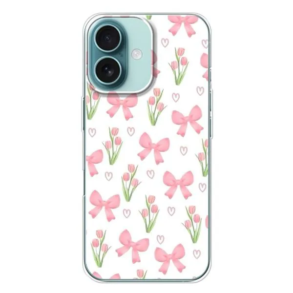 Чохол з принтом «Банти і квіти» для iPhone 16 Plus