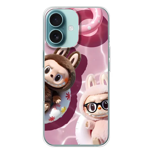 Чехол с принтом «Игрушка Лабубу» для iPhone 16 Plus