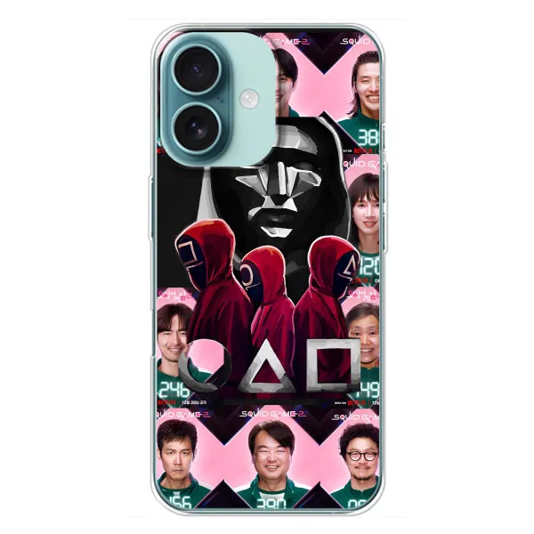 Чохол з принтом «Учасники Гра кальмара» для iPhone 16 Plus Чохол з принтом «Учасники Гра кальмара» для iPhone 16 Plus