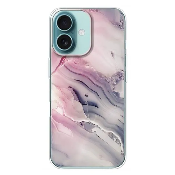 Чохол з принтом «Пурпурний Мрамор» для iPhone 16 Plus