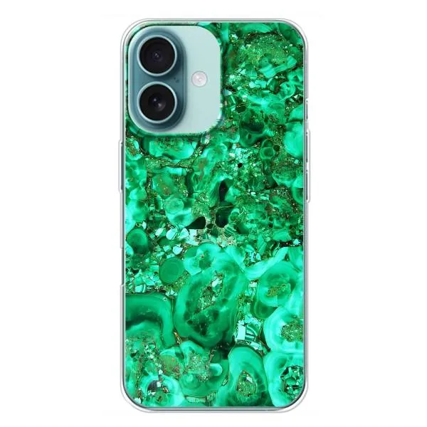 Чохол з принтом «Салатовий Мрамор» для iPhone 16 Plus