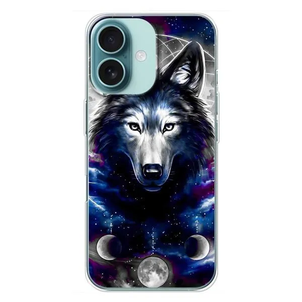 Чехол с принтом «Волк» для iPhone 16 Plus Чехол с принтом «Волк» для iPhone 16 Plus