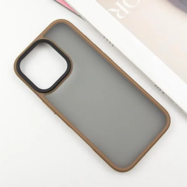 TPU+PC чехол Metal Buttons для Apple iPhone 16 Pro Max (6.9") — Золотой — фото 2