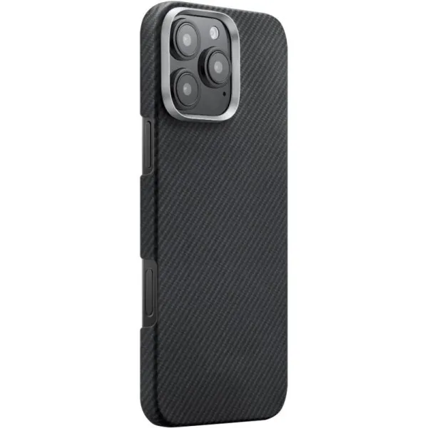 Чехол PC Carbon Protection Slim with Magnetic Fit для Apple iPhone 16 Pro Max (6.9") — Черный — фото 1 Чехол PC Carbon Protection Slim with Magnetic Fit для Apple iPhone 16 Pro Max (6.9") — Черный — фото 1