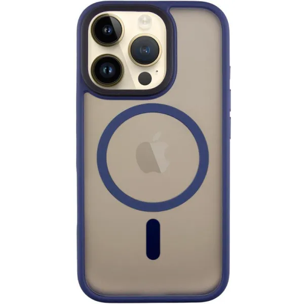 TPU+PC чехол Metal Buttons with Magnetic Fit для Apple iPhone 16 Pro Max (6.9") — Синий — фото 1