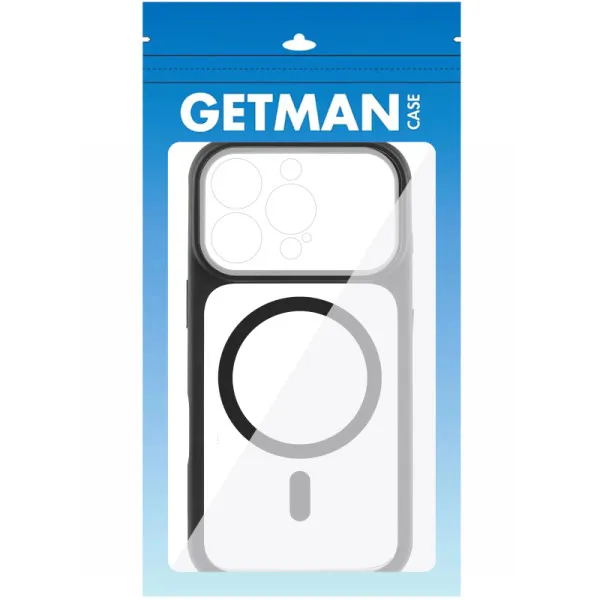 Чехол TPU+PC GETMAN Moon Clear with MagSafe для Apple iPhone 16 Pro Max (6.9") — Черный — фото 2 Чехол TPU+PC GETMAN Moon Clear with MagSafe для Apple iPhone 16 Pro Max (6.9") — Черный — фото 2