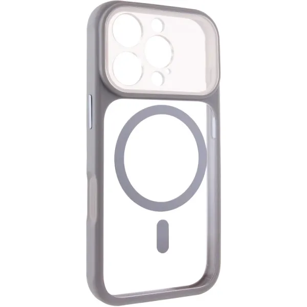 Чехол TPU+PC GETMAN Moon Clear with MagSafe для Apple iPhone 16 Pro Max (6.9") — Серый — фото 1 Чехол TPU+PC GETMAN Moon Clear with MagSafe для Apple iPhone 16 Pro Max (6.9") — Серый — фото 1
