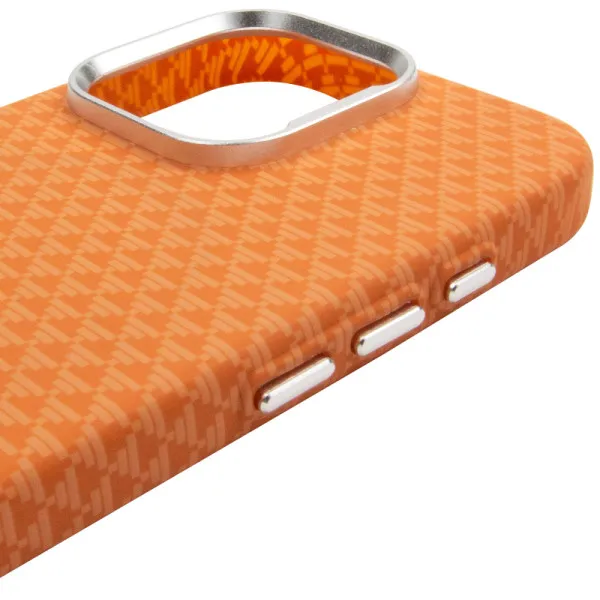 Чохол TPU+PC KVZV Triangular Pattern with Magnetic Fit для Apple iPhone 16 Pro Max (6.9") — Помаранчевий — фото 4
