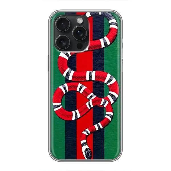 Чохол з принтом «Gucci змія» для iPhone 16 Pro Max Чохол з принтом «Gucci змія» для iPhone 16 Pro Max
