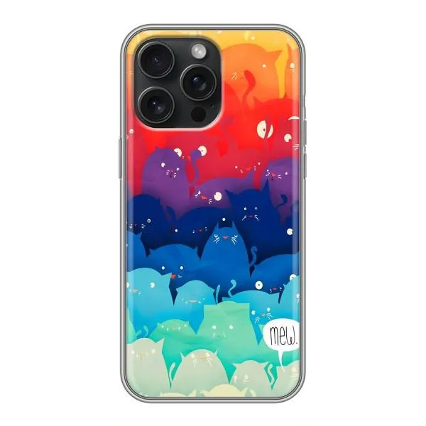 Чохол з принтом «Mew» для iPhone 16 Pro Max Чохол з принтом «Mew» для iPhone 16 Pro Max