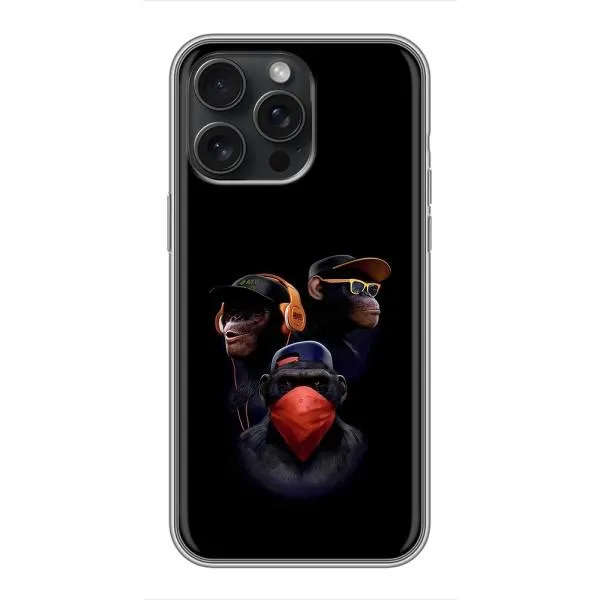 Чохол з принтом «Три мавпи» для iPhone 16 Pro Max