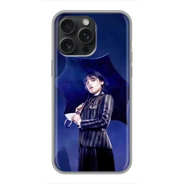 Чехол с принтом «Уэнздей с зонтом» для iPhone 16 Pro Max Чехол с принтом «Уэнздей с зонтом» для iPhone 16 Pro Max