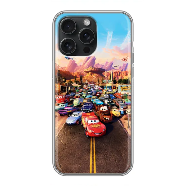 Чехол с принтом «Тачки на трассе» для iPhone 16 Pro Max