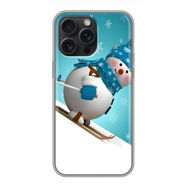 Чехол с принтом «Снеговик на лыжах» для iPhone 16 Pro Max Чехол с принтом «Снеговик на лыжах» для iPhone 16 Pro Max