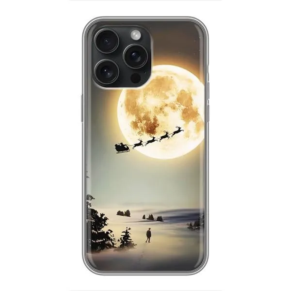 Чехол с принтом «Санта на луне» для iPhone 16 Pro Max Чехол с принтом «Санта на луне» для iPhone 16 Pro Max