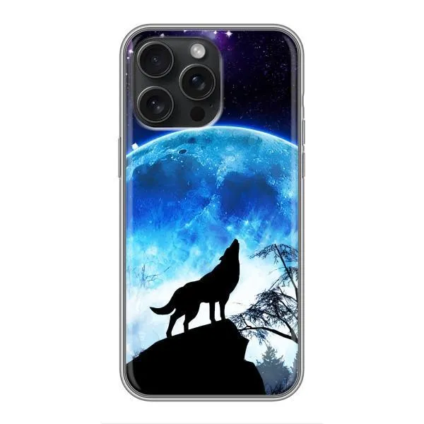 Чехол с принтом «Волк на луну» для iPhone 16 Pro Max Чехол с принтом «Волк на луну» для iPhone 16 Pro Max