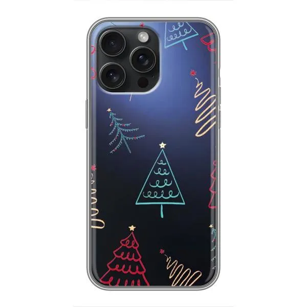 Чехол с принтом «Рождественские елки» для iPhone 16 Pro Max