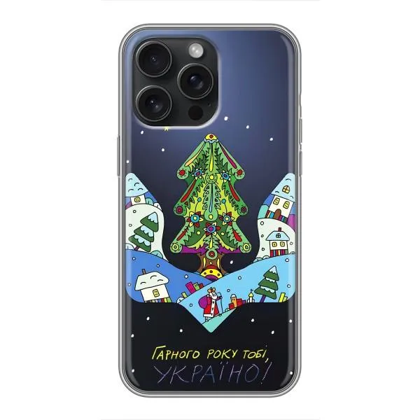 Чехол с принтом «Рождественский герб» для iPhone 16 Pro Max