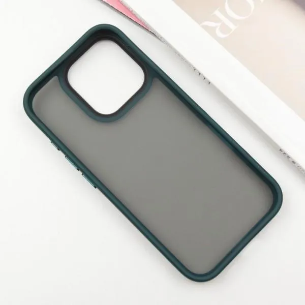 TPU+PC чехол Metal Buttons для Apple iPhone 16 Pro (6.3") — Зеленый — фото 3