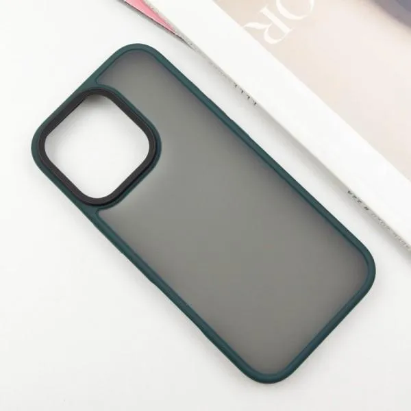 TPU+PC чехол Metal Buttons для Apple iPhone 16 Pro (6.3") — Зеленый — фото 4