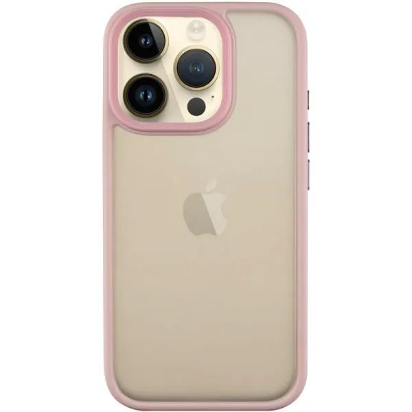 TPU+PC чехол Metal Buttons для Apple iPhone 16 Pro (6.3") — Розовый — фото 1