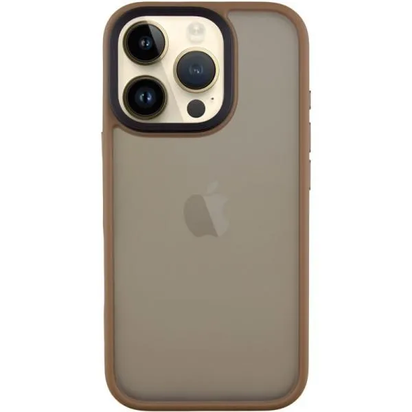 TPU+PC чехол Metal Buttons для Apple iPhone 16 Pro (6.3") — Золотой — фото 1