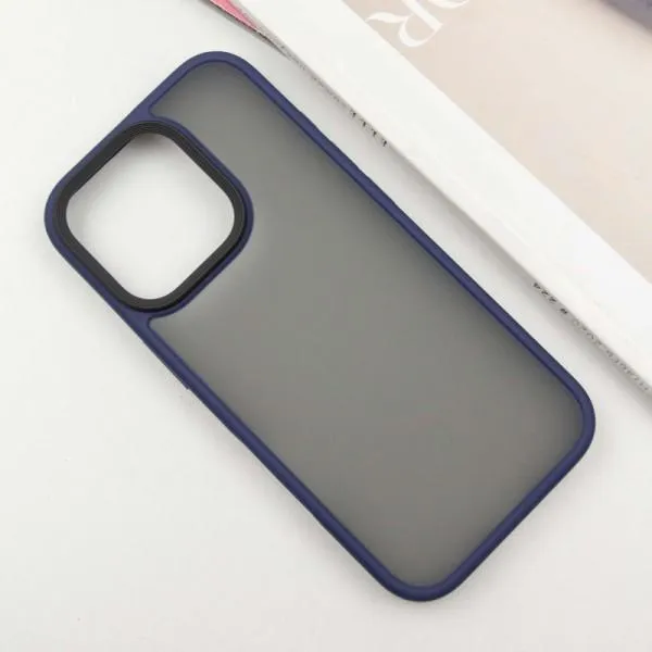 TPU+PC чехол Metal Buttons для Apple iPhone 16 Pro (6.3") — Синий — фото 3