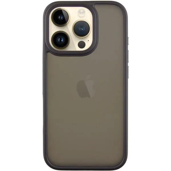 TPU+PC чехол Metal Buttons для Apple iPhone 16 Pro (6.3") — Черный — фото 1