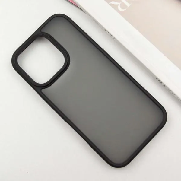 TPU+PC чехол Metal Buttons для Apple iPhone 16 Pro (6.3") — Черный — фото 3
