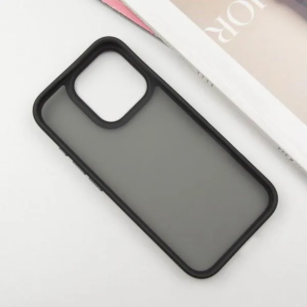 TPU+PC чехол Metal Buttons для Apple iPhone 16 Pro (6.3") — Черный — фото 4