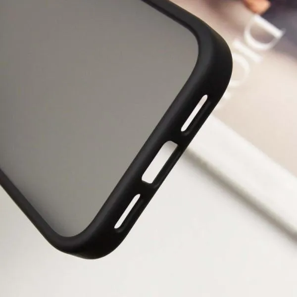 TPU+PC чехол Metal Buttons для Apple iPhone 16 Pro (6.3") — Черный — фото 5