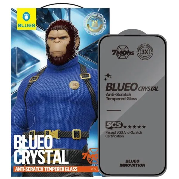 Защитное 2.5D стекло Blueo Crystal Anti-Scratch для Apple iPhone 16 Pro (6.3") — Черный — фото 1