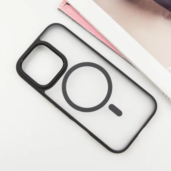 TPU+PC чехол Blueo Skin Friendly Frosted with Magnetic Fit для Apple iPhone 16 Pro (6.3") — Черный — фото 2