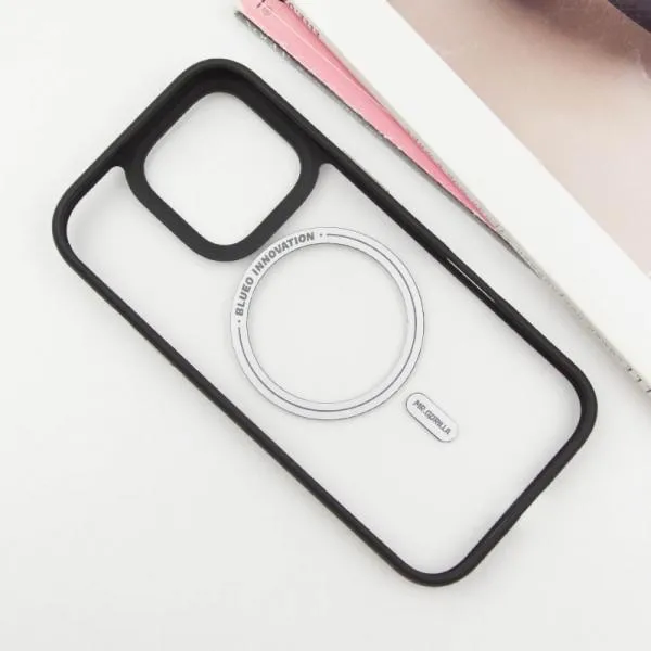 TPU+PC чехол Blueo Skin Friendly Frosted with Magnetic Fit для Apple iPhone 16 Pro (6.3") — Черный — фото 3
