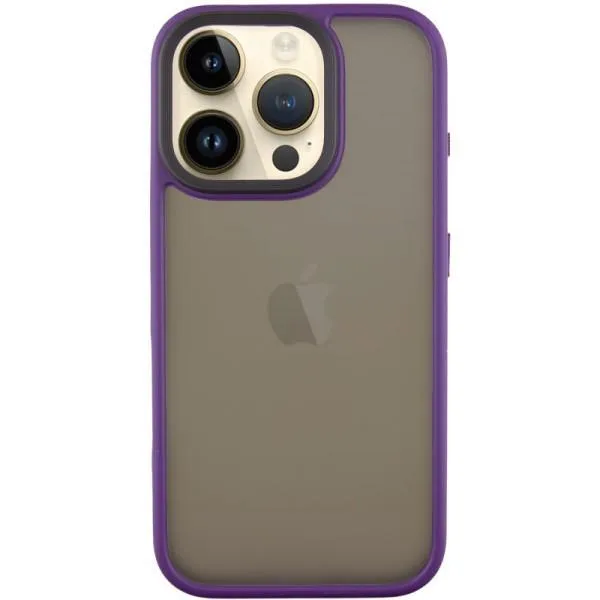 TPU+PC чехол Metal Buttons для Apple iPhone 16 Pro (6.3") — Темно-Фиолетовый — фото 1