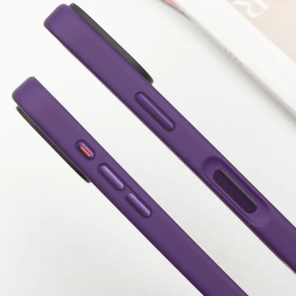 TPU+PC чехол Metal Buttons для Apple iPhone 16 Pro (6.3") — Темно-Фиолетовый — фото 2
