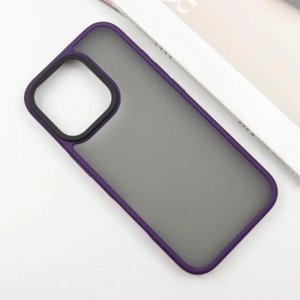 TPU+PC чехол Metal Buttons для Apple iPhone 16 Pro (6.3") — Темно-Фиолетовый — фото 3