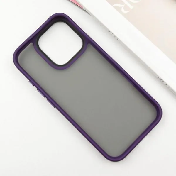 TPU+PC чехол Metal Buttons для Apple iPhone 16 Pro (6.3") — Темно-Фиолетовый — фото 4