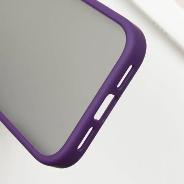TPU+PC чехол Metal Buttons для Apple iPhone 16 Pro (6.3") — Темно-Фиолетовый — фото 5