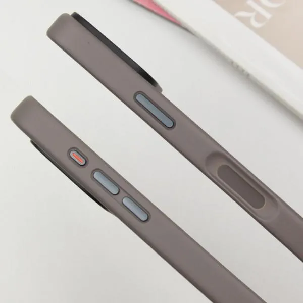 TPU+PC чехол Metal Buttons для Apple iPhone 16 Pro (6.3") — Серый — фото 2