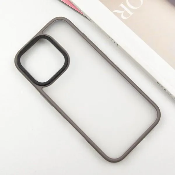 TPU+PC чехол Metal Buttons для Apple iPhone 16 Pro (6.3") — Серый — фото 3