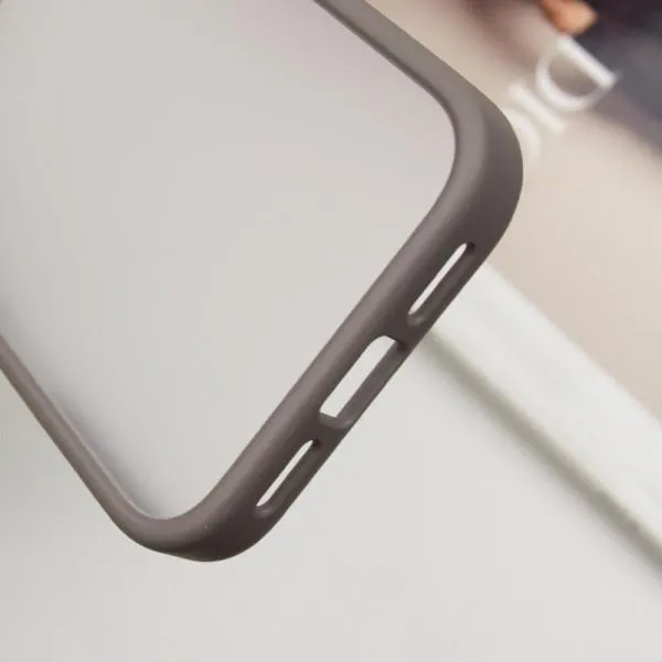 TPU+PC чехол Metal Buttons для Apple iPhone 16 Pro (6.3") — Серый — фото 5