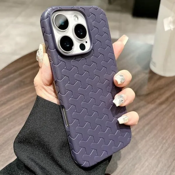 Чохол TPU Weaving для Apple iPhone 16 Pro (6.3") — Фіолетовий — фото 3 Чохол TPU Weaving для Apple iPhone 16 Pro (6.3") — Фіолетовий — фото 3