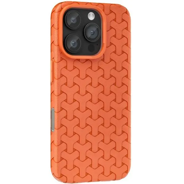 Чохол TPU Weaving для Apple iPhone 16 Pro (6.3") — Помаранчевий — фото 1 Чохол TPU Weaving для Apple iPhone 16 Pro (6.3") — Помаранчевий — фото 1